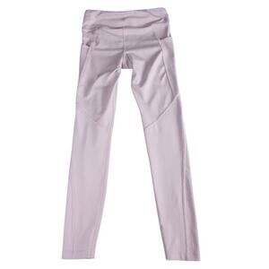 Athleta Girl High Rise Stash Your Treasures Leggings M 8-10 light Pink Pockets